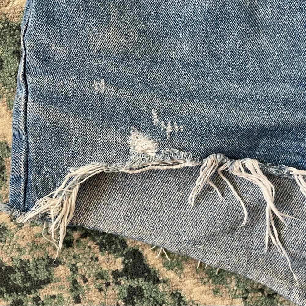 Levi’s 501 Levi Strauss Cut Off Button Fly Blue Jean Denim Shorts Distressed - Picture 12 of 14